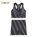 Conjunto PowerFit 2 em 1 – Top + Shorts Legging para Treinos com Estilo