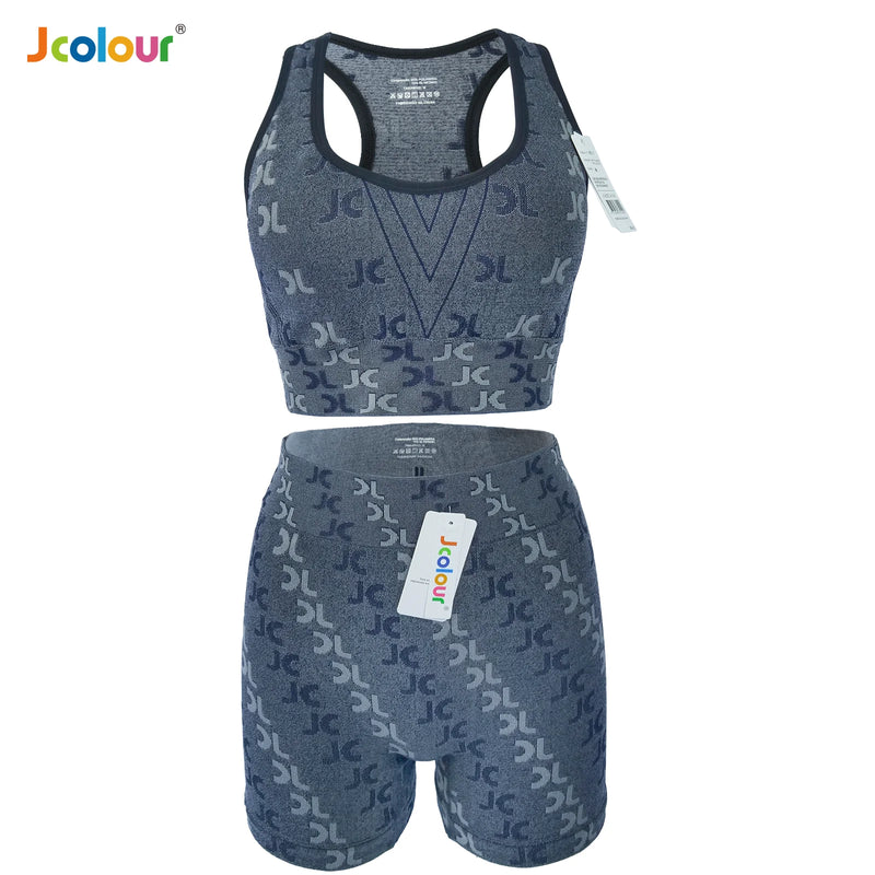 Conjunto PowerFit 2 em 1 – Top + Shorts Legging para Treinos com Estilo